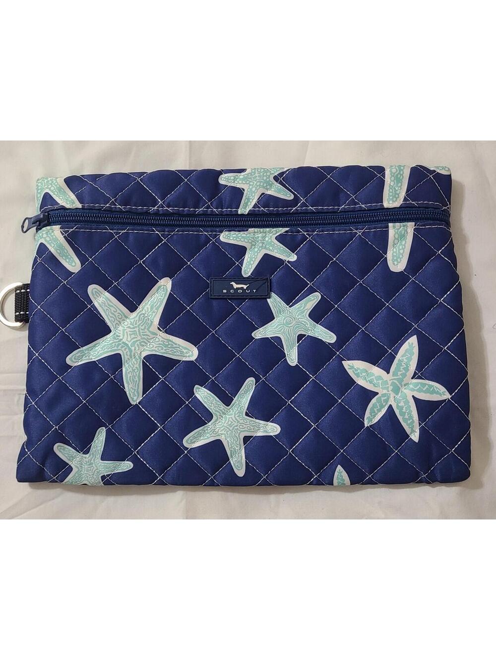 Scout Quilted Starfish Makeup Beach Bag Navy Blue Swimwear Pouch Travel Storage